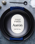 Personalised Mirror Acrylic Reserved Name Place Setting, Custom UV Print Oval Table Place Card Wedding Favors Thank you Gift Tag Party Decor