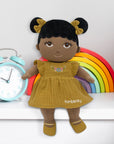 Personalised Embroidery Plush First Baby Doll, Custom Embroidered Name Sleep Soft Little Baby Toy Girl Christening Birthday Shower Xmas Gift
