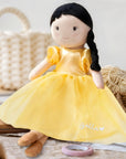 Personalised Embroidery Plush Princess Doll, Custom Embroidered Name Ballerina, Girl Sleep Soft Baby Toy, Christening, Birthday Shower Gift