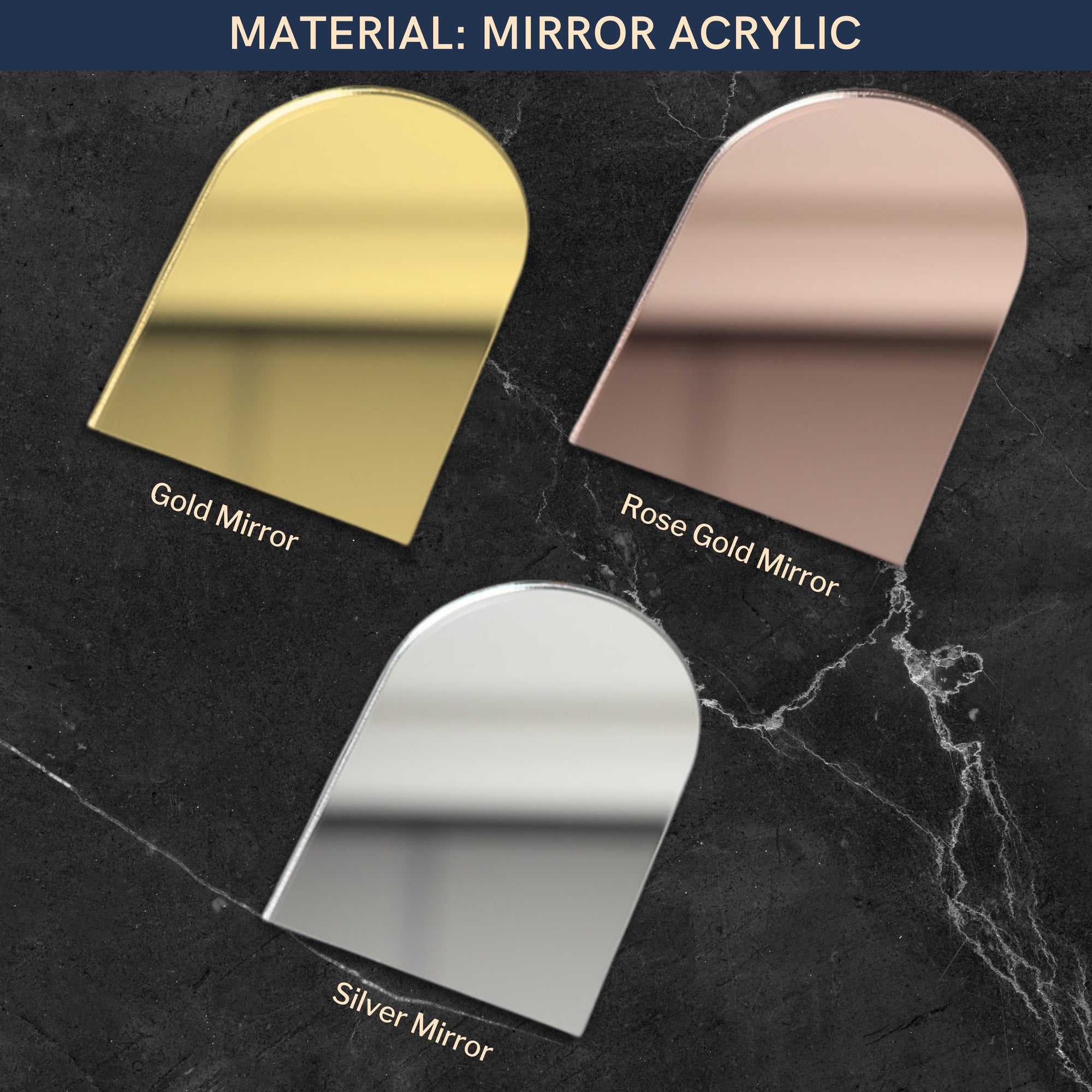 Personalised UV Printed Acrylic Reserved Name Place Settings