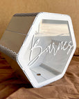 Custom Made Laser Cut Plywood Wishing Well Box, Personalised Name & Date Money, Envelope, Card Boxes, Rustic Wedding Memory Keepsake Gift