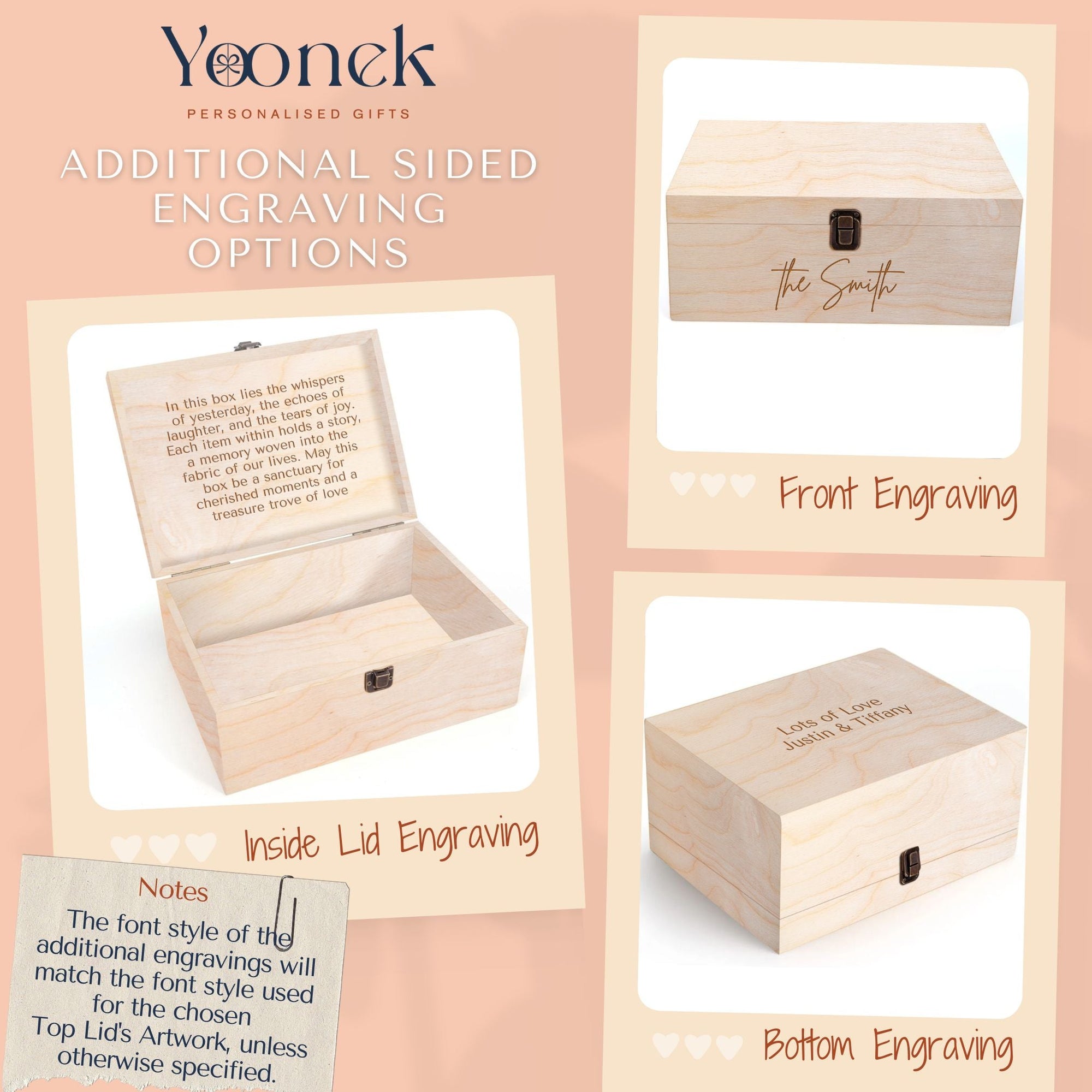 Personalised Printed Floral Wooden Keepsake Box, Custom UV Printed Memory Wedding Treasure Storage, Anniversary, Mother's Day, Birthday Gift