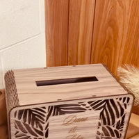 Custom Made Laser Cut & Engraved Plywood Wishing Well Box, Personalised Name & Date Money, Envelope, Card Boxes, Rustic Wedding Memory Keepsake Gift