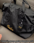Personalised Gym Duffle Bag, Custom Print Travel/ Sport/ Fitness Light Waterproof Carry On Weekender Storage Barrel Bag, Groomsmen, Dad Gift