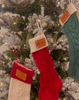 Personalised Christmas Leather Patch Stocking