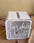Personalised Laser Cut Wooden Wedding Card Wishing Box - Square