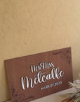 Custom 3D Raised Name Timber Wedding Alternative Guest Book Welcome Sign, Personalised Rustic/ Vintage/ Boho, Country Hippie style Wooden Names, Ceremony/ Event/ Engagement/ Bridal Shower/ Birthday Signage on Easel