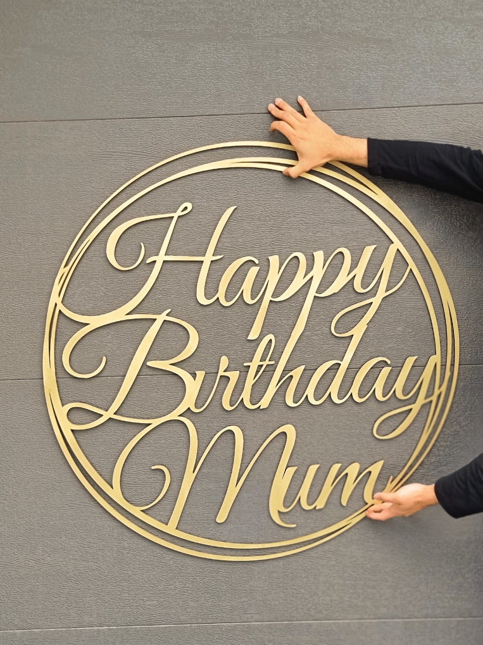 Custom Couple Name Scribble Circle Hoop Sign