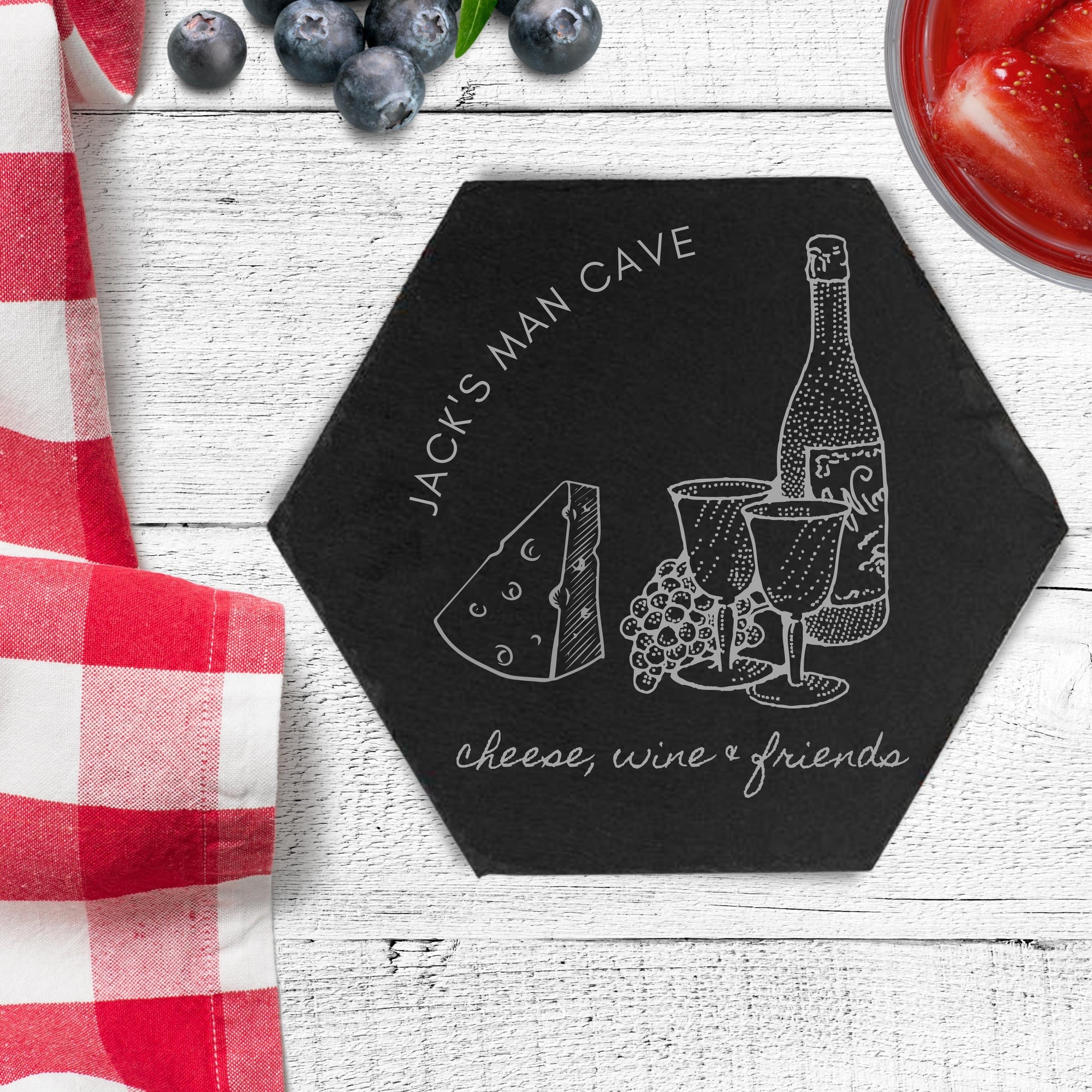 Engraved Slate Coasters, Custom Laser Personalised Drink Mat, Restaurant, Wedding/ Birthday/ Christmas Present, Corporate Housewarming Gift