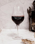 Engraved 480ml Red Wine Germany Crystal Glass, Personalised Custom Monogram Glassware, Housewarming Groomsmen Bridal Wedding Corporate Gift