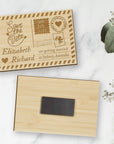 Engraved Wooden/ Acrylic Save The Date Fridge Magnets, Personalised Rustic Wedding Invitation Post Card, Remember Date Announcement Guest Gift Tags