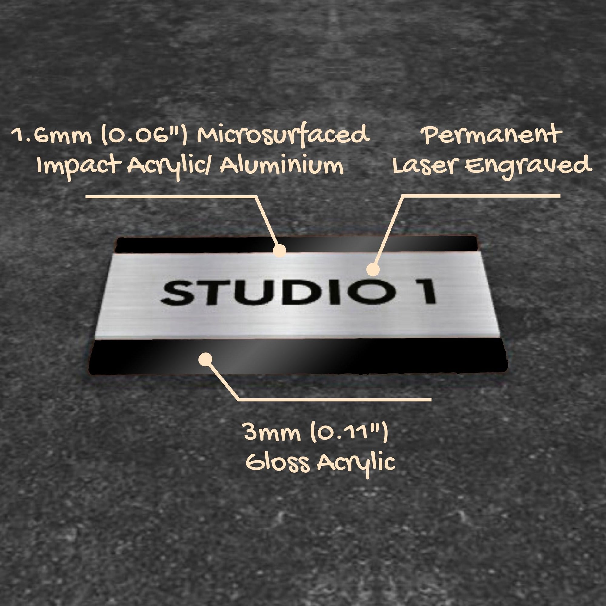 Custom Engraving Double Layers Modern Acrylic House Number, Aluminium Street Name Home Address, Landscape Mailbox/ Letterbox/ Room Sign, Door Plaque, Personalised Wall Plate, Business Logo Signage for Office, Company, Apartment, Hotel, / House Warming's Gift