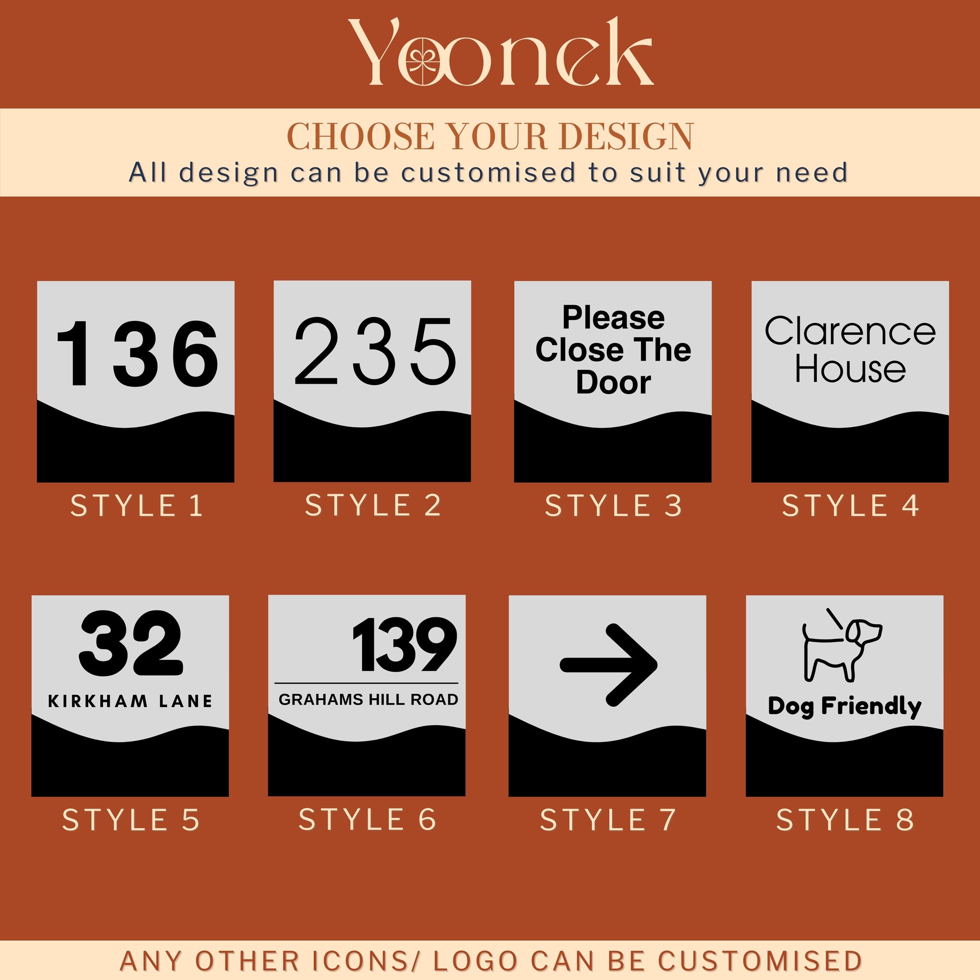 Custom Engraving Double Layers Modern Acrylic House Number, Aluminium Street Name Home Address, Landscape Mailbox/ Letterbox/ Room Sign, Door Plaque, Personalised Wall Plate, Business Logo Signage for Office, Company, Apartment, Hotel, / House Warming's Gift