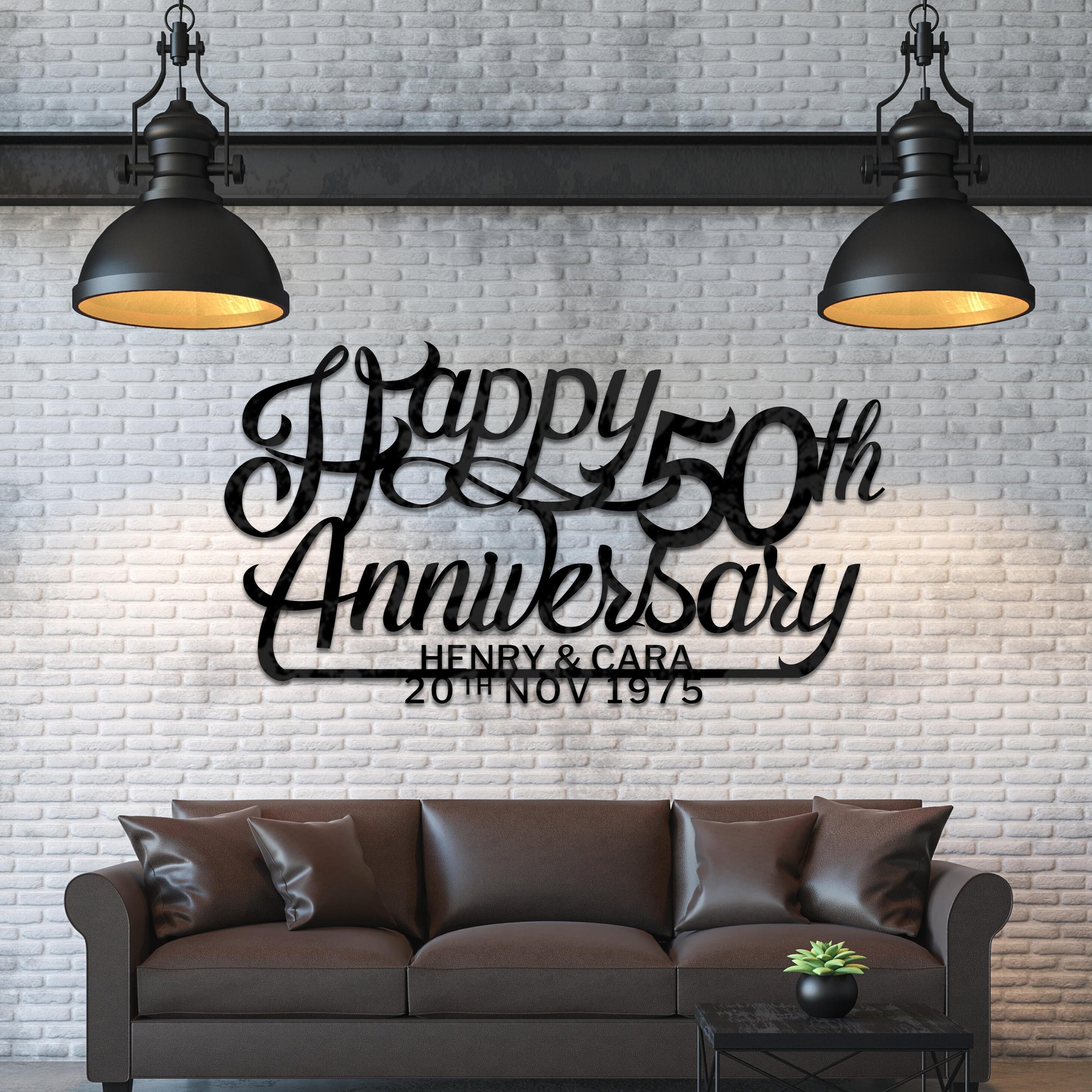 Custom Wooden/ Acrylic Happy Anniversary Sign, Personalised Name & Date Wedding Signage, Hedge Photo Prop, Event Wall Hoop, Bridal Shower, Engagement, Stag Party, Birthday Backdrop Decor