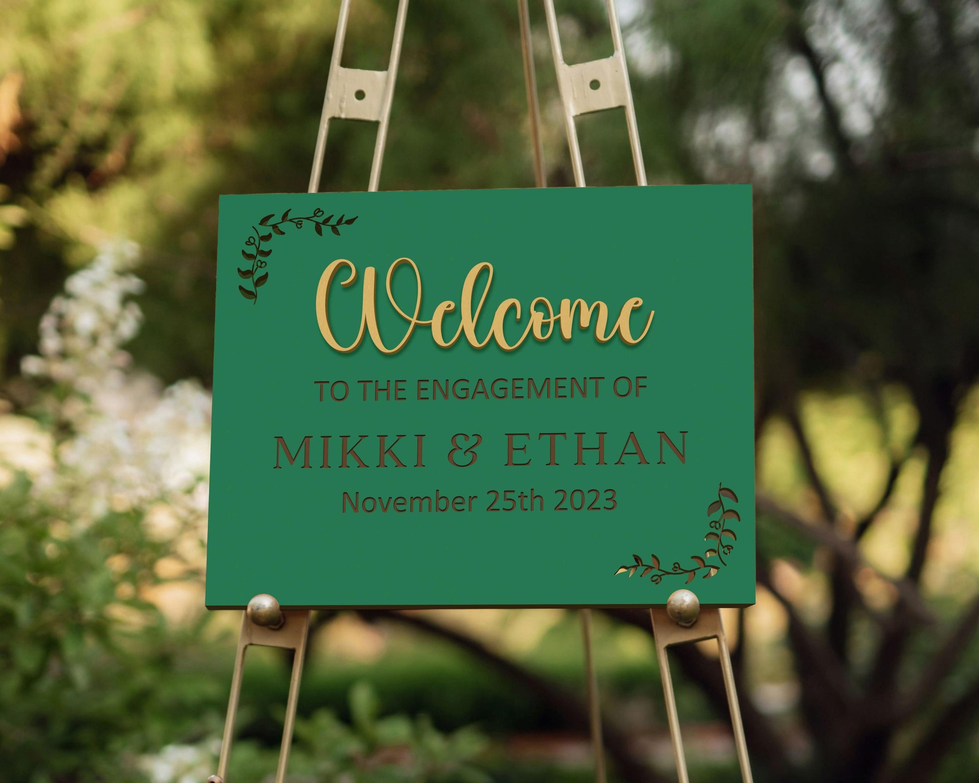 Personalised Raised 3D Letter MDF Wooden Welcome Wedding/ Event Signage