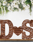 Custom Engraved Wooden Guest Book Alternative, Personalised, Wooden Initials Heart Couple Wedding Sign, Rustic/ Vintage/ Boho, Country Wedding Decor, Engagement/ Birthday Signage on Easel, Laser Cut GuestBook