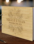 Custom Engraved Wooden Guest Book, Personalised Plywood Alternative/ Traditional Guestbook Keepsake, Rustic/ Vintage/ Destination Wedding Decor