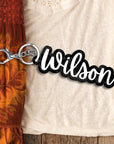 Custom Acrylic 3D Double Layered School Bag Name Tag, Personalised Script Seating Place Names Key Ring/ Key Chain, Teacher/ Christmas Gift/ Wedding Favour