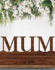 Custom Wooden/ Acrylic Mom Grandma Sign, Happy Mother's Day, Greatest Mum, Number