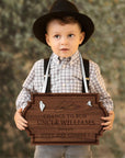 Custom Wooden Wedding Page Boy/ Flower Girl Sign, Personalised Timber Ring Bearer, Here Comes My Auntie/ Uncle/ Bride/ Groom Signage, Rustic/ Vintage Country/ Engagement/ Bridal Shower/ Birthday