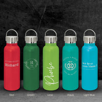 Personalised Engraved Stainless Steel Insulated Water Bottle, Laser Cut Custom Logo, Travel Thermal Drink, Corporate Birthday Teacher Gift