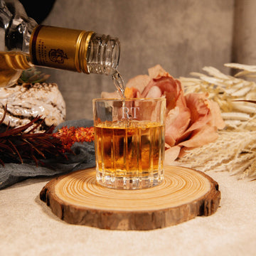 Personalised 80ml Italian Crystal Shot Glass, Engraved Monogram Whiskey/ Wine/ Spirits/ Scotch Tumbler, Housewarming, Bridesmaid, Groomsmen Gift