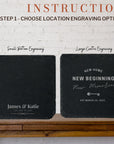 Personalised Square Slate Serving Cheese Board, Custom Engraved Charcuterie Platter, Wedding, Anniversary, Corporate, Housewarming Gift