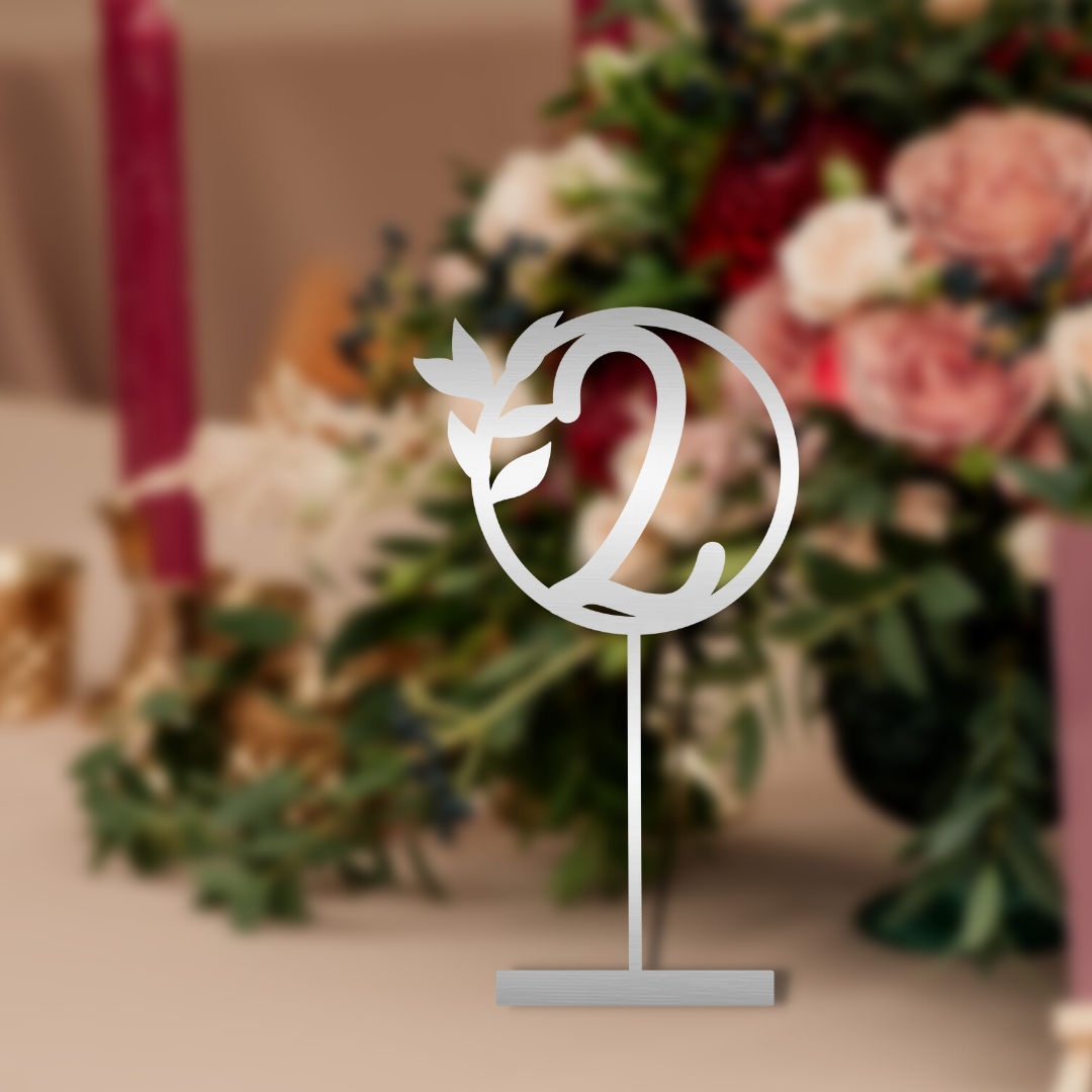 Custom Wooden/ Mirror Acrylic Wedding Wreath Table Numbers, Rustic/ Vintage Numbers for Restaurant, Functions & Dinner, Event Party Decor