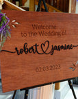 Custom 3D Raised Name Timber Wedding Welcome Sign, Personalised Rustic/ Vintage/ Boho, Country Hippie style Wooden Names, Ceremony/ Event/ Engagement/ Bridal Shower/ Birthday Signage on Easel