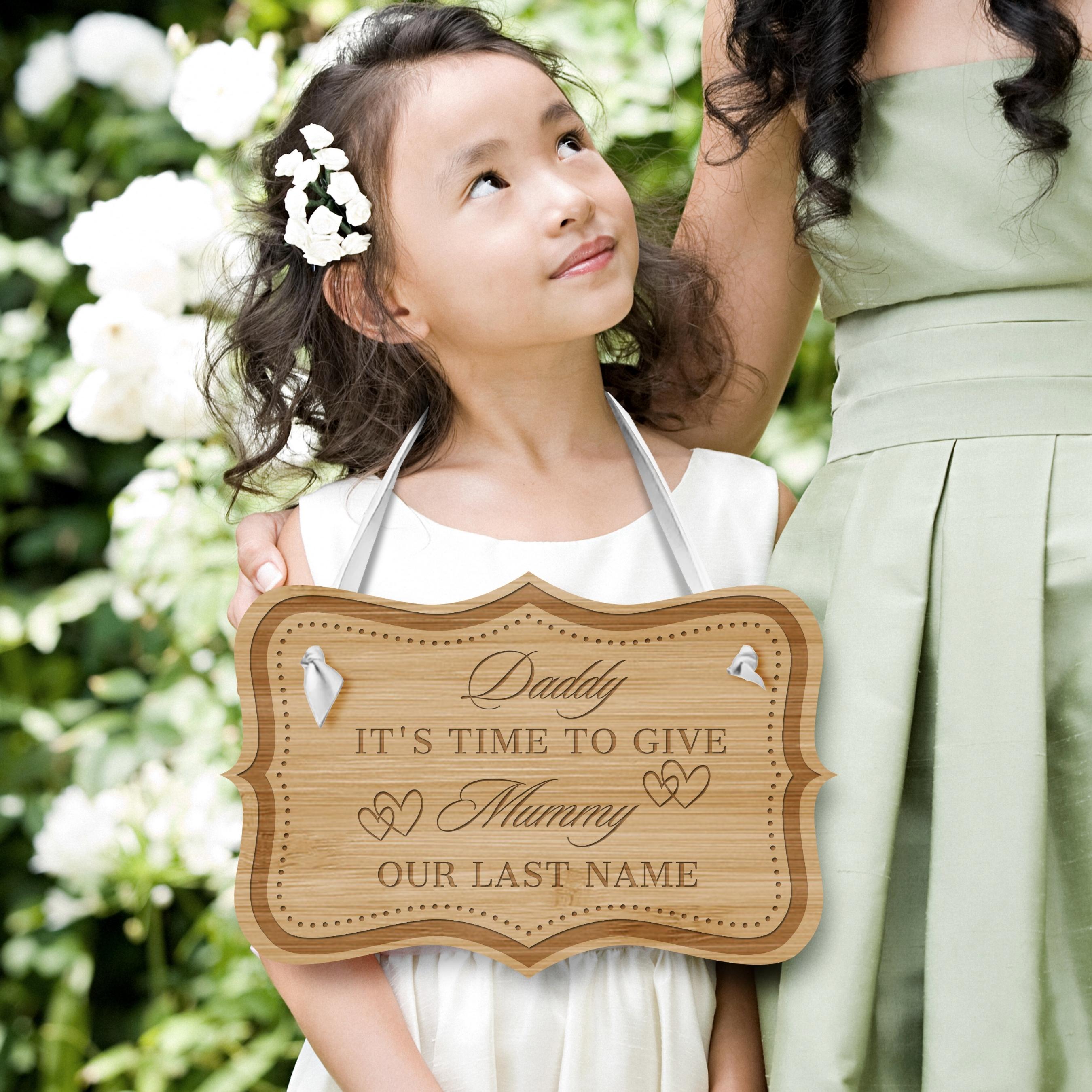 Ring Bearer Page Boy Photo Frame Engraved Wooden Flower Girl/ Page