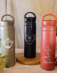 Personalised Engraved Stainless Steel Insulated Water Bottle, Laser Custom Logo, Eco Friendly Coffee Tea Cup, Travel Thermal Drink, Corporate Birthday Teacher Gift, Insulation Portable Vacuum Flasks & Thermoses
