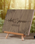Custom Engraved Wooden Guest Book, Personalised Plywood Alternative/ Traditional Guestbook Keepsake, Rustic/ Vintage/ Destination Wedding Decor