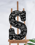Engraved Rose/ Gold Mirror Acrylic Letter, Guest Book Alternative, Personalised Family Name Initial, Rustic/ Vintage/ Modern/ Classic Wedding Decor, Engagement/ Birthday Signage on Easel, Laser Cut GuestBook