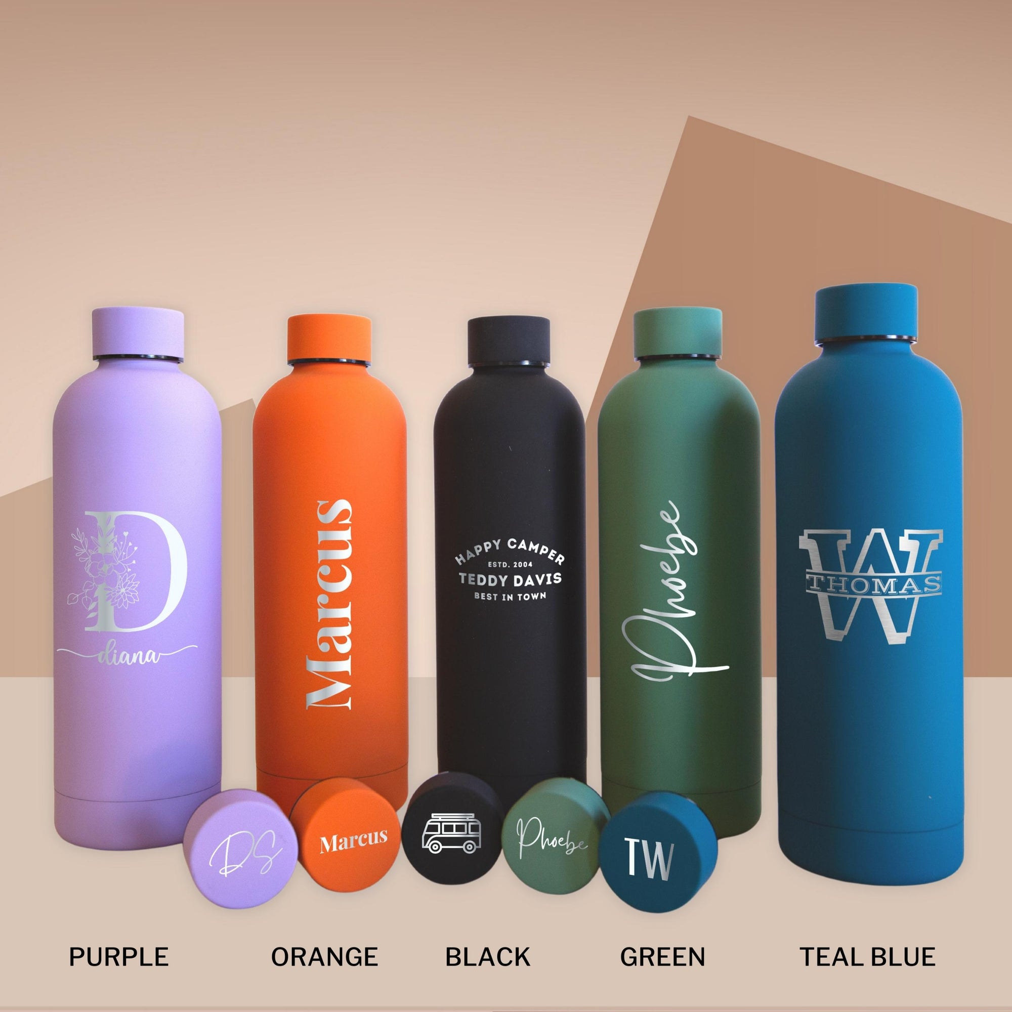 Personalised Stainless Steel Insulated Water Bottle, Laser Engraved Custom Logo, Travel Thermal Drink, Corporate Teacher Birthday Promotion Gift