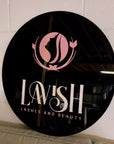 Custom Made Colour Acrylic 3D Double Layer Business Round Sign on Wall/ Door, Office Retail/ Commercial Shop Logo Plaque, Personalised Name Signage