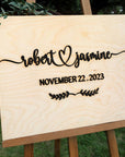 Custom 3D Raised Name Timber Wedding Alternative Guest Book Welcome Sign, Personalised Rustic/ Vintage/ Boho, Country Hippie style Wooden Names, Ceremony/ Event/ Engagement/ Bridal Shower/ Birthday Signage on Easel