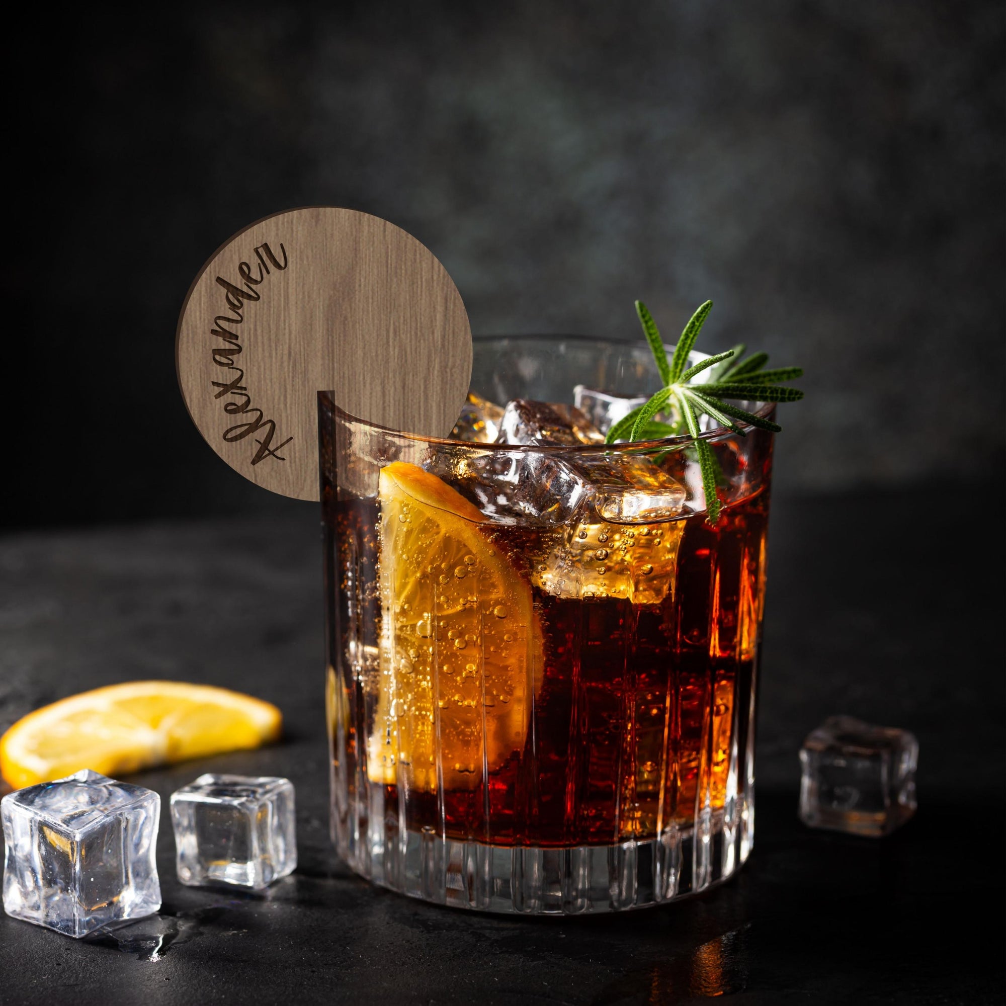 Custom Engraved Acrylic/Wooden Drink Tags/ Charm, Toppers, Wedding Favours, Personalised Place Name Seating Glass Hanging Plaque Party Decor