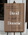 Custom 3D Raised Name Timber Wedding Welcome Sign, Personalised Rustic/ Vintage/ Boho, Country Hippie style Wooden Names, Ceremony/ Event/ Engagement/ Bridal Shower/ Birthday Signage on Easel