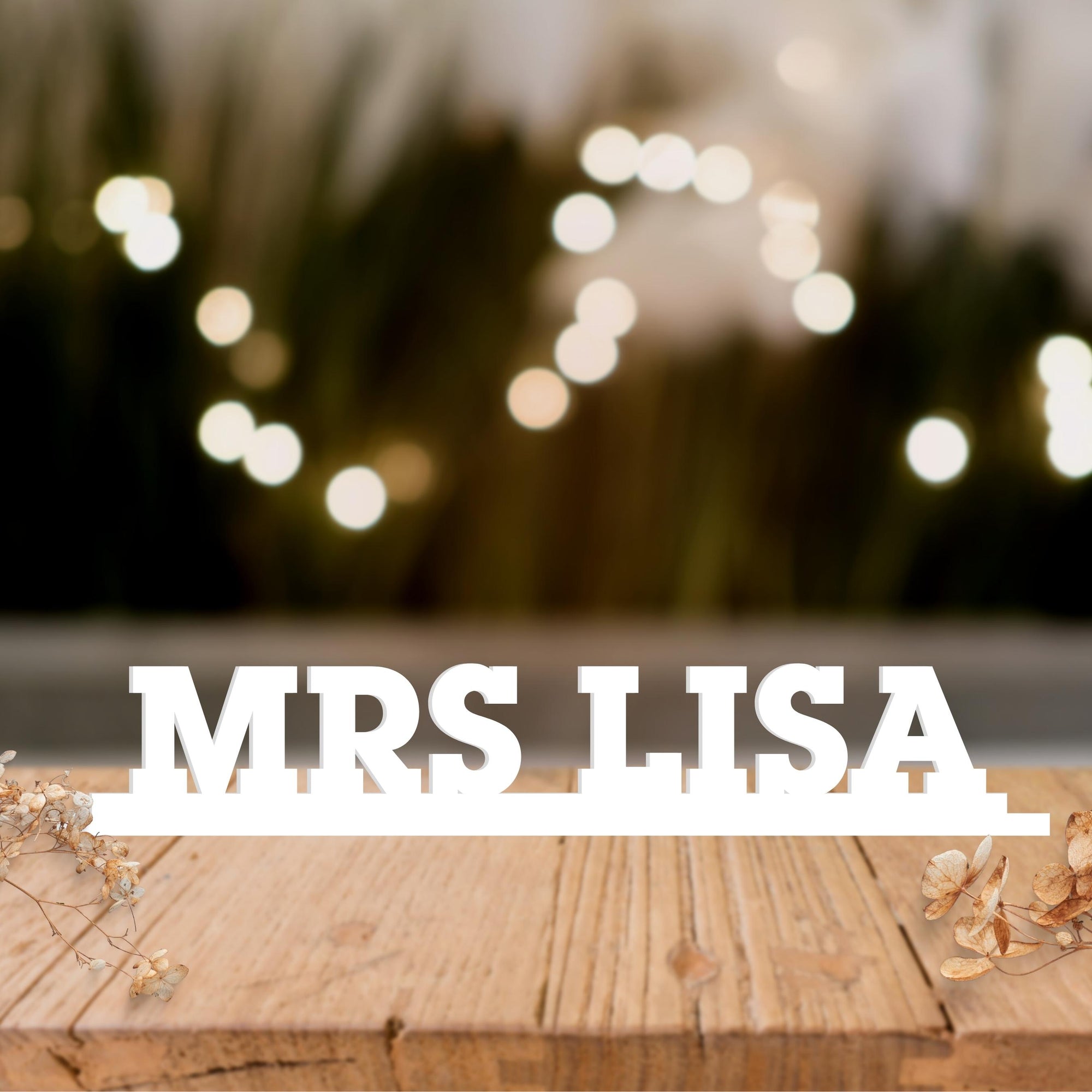 Custom Wooden/ Mirror Acrylic Wedding Wreath Table Numbers, Rustic/ Vintage Reserved Table/ Seating Name Sign for Restaurant, Wedding & Dinner, Event Party Decor