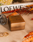 Personalised Wooden Engagement Proposal Ring Bearer Box, Custom Engraved Wedding Double Slot Solid Walnut Double Slot Square Ring Holder Storage, Rustic Vintage Anniversary Gift