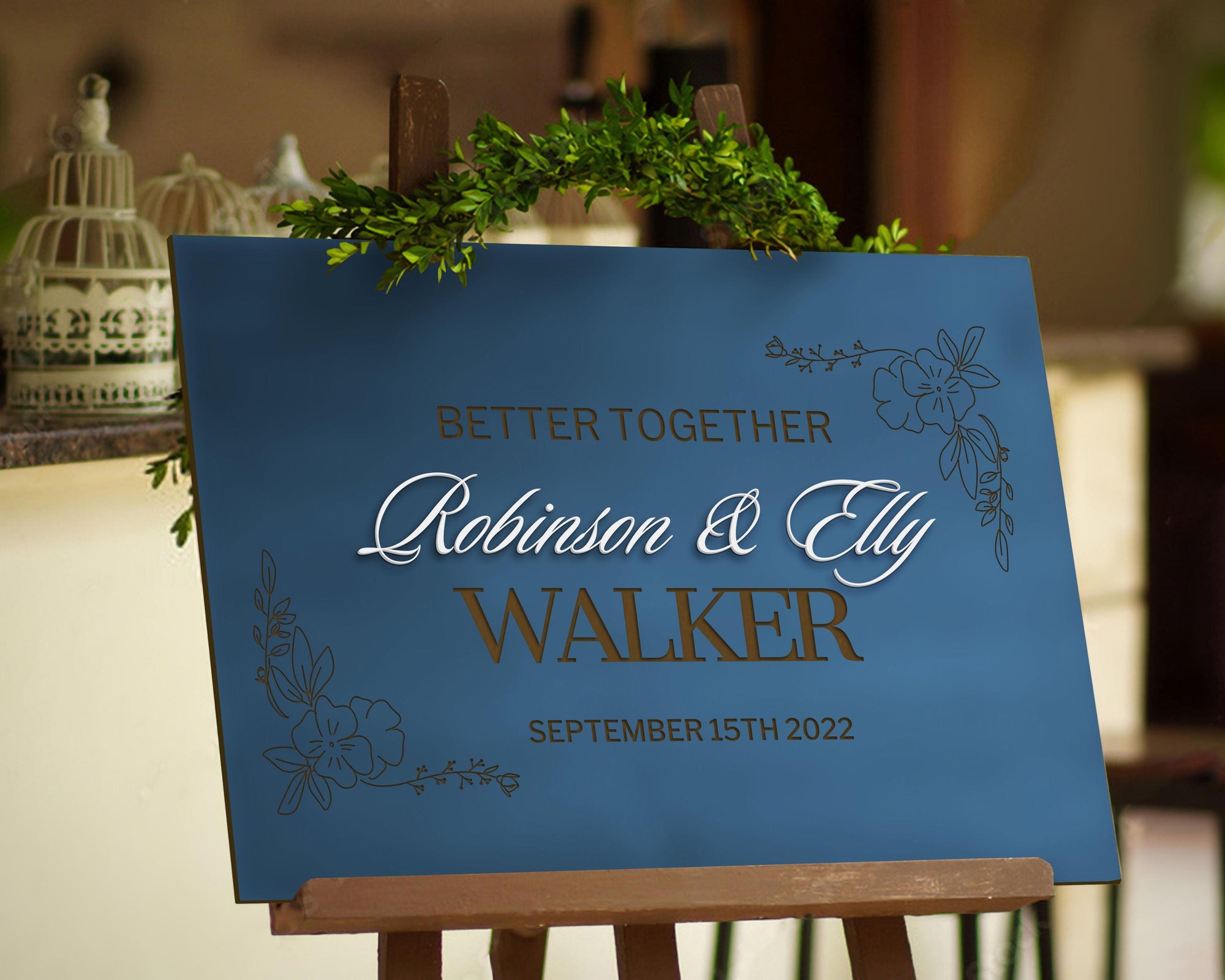 Personalised Raised 3D Letter MDF Wooden Welcome Wedding/ Event Signage