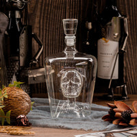 Engraved Whiskey/ Scotch/ Spirit/ Tequila Skull Decanter/ Carafe, Personalised Custom Premium Whisky Birthday, Groomsmen, Bar Gift for Dad/ Him