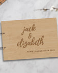 Custom Engraved Wooden Guest Book, Personalised Plywood Alternative/ Traditional Guestbook Keepsake, Rustic/ Vintage/ Destination Wedding Decor