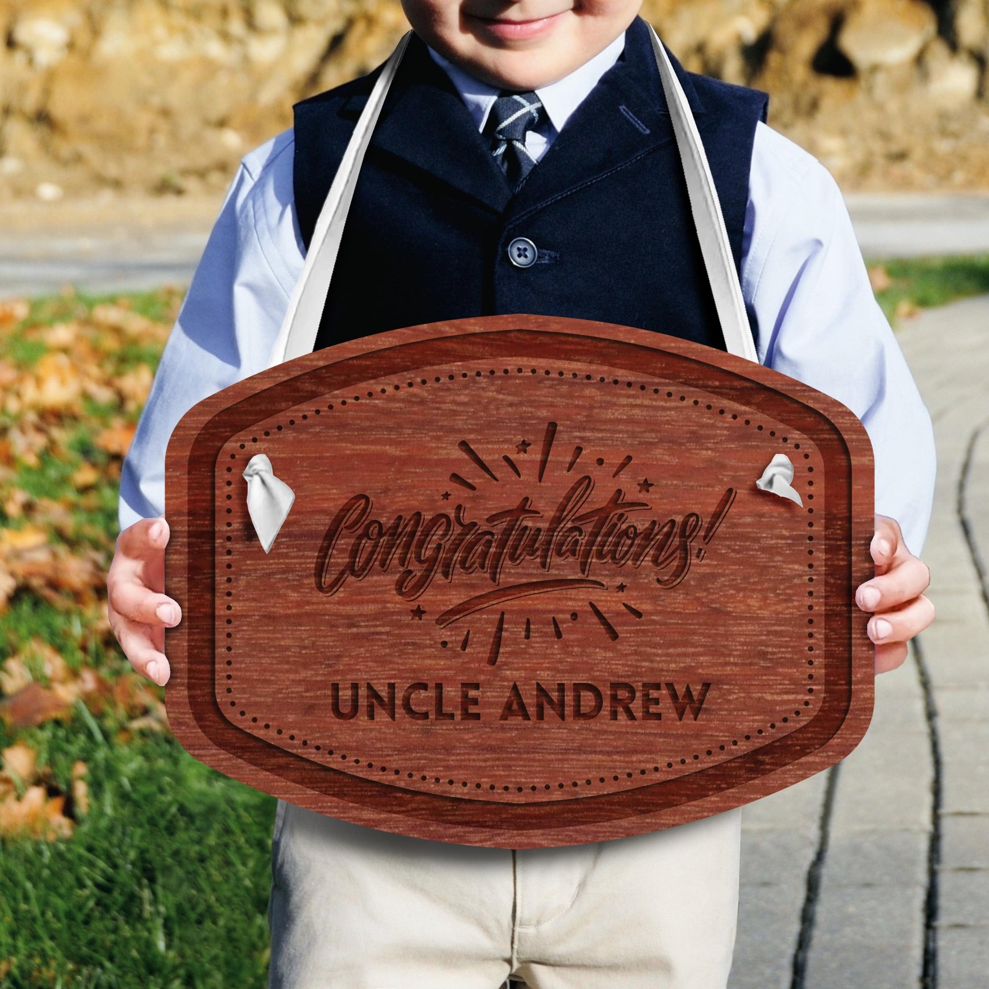 Custom Wooden Wedding Page Boy/ Flower Girl Sign, Personalised Timber Ring Bearer, Here Comes My Auntie/ Uncle/ Bride/ Groom Signage, Rustic/ Vintage Country/ Engagement/ Bridal Shower/ Birthday