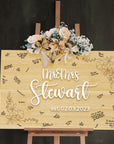 Custom 3D Raised Name Timber Wedding Alternative Guest Book Welcome Sign, Personalised Rustic/ Vintage/ Boho, Country Hippie style Wooden Names, Ceremony/ Event/ Engagement/ Bridal Shower/ Birthday Signage on Easel