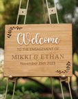 Custom 3D Raised Name Timber Wedding Welcome Sign, Personalised Rustic/ Vintage/ Boho, Country Hippie style Wooden Names, Ceremony/ Event/ Engagement/ Bridal Shower/ Birthday Signage on Easel