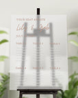 Custom Frosted/ Clear Wedding Seating Chart Sign, Personalised Guest Plan/ Find Table Take a Seat, Modern, Luxury Reception Event Decor