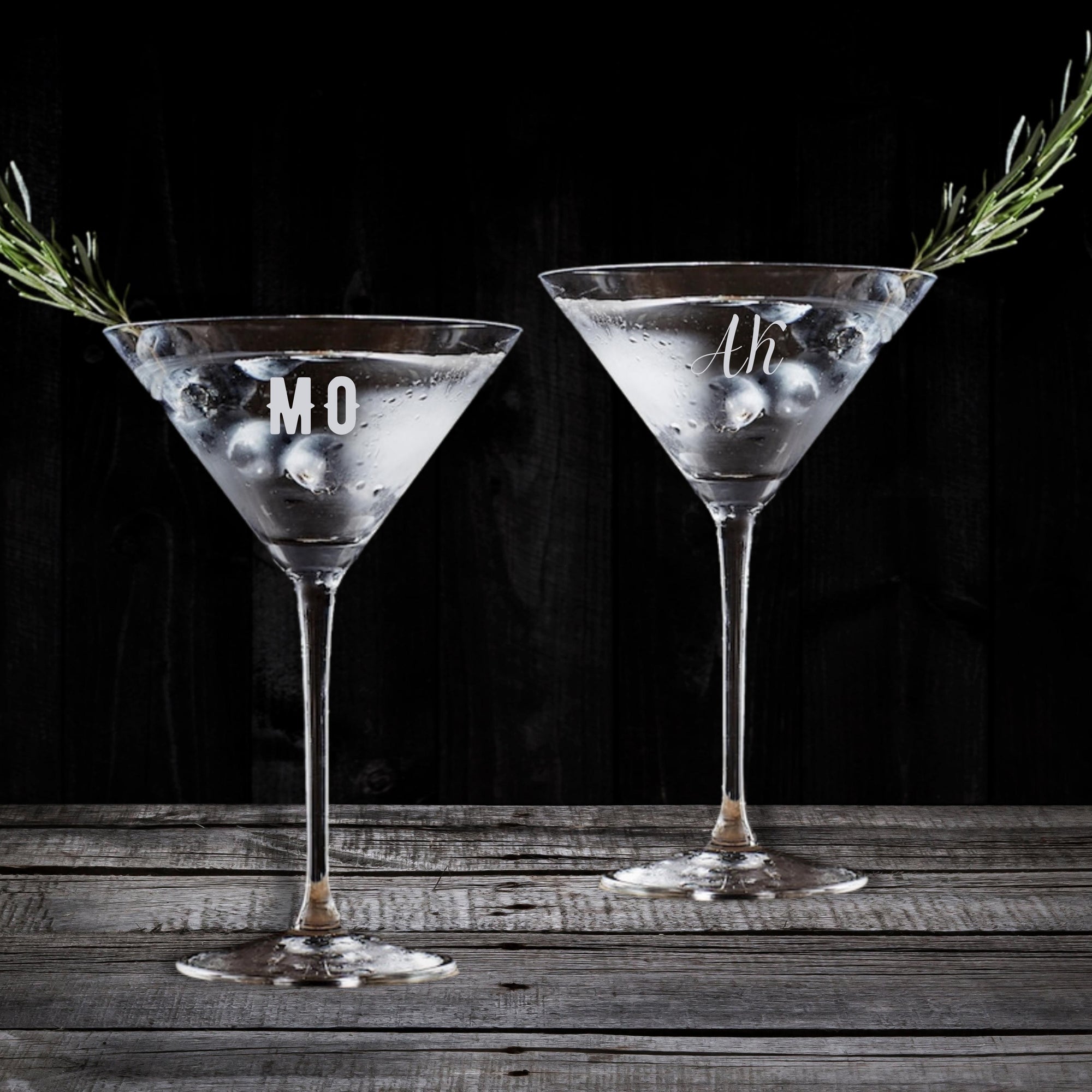Engraved Monogram 240ml Martini Glass