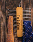 Personalised Wooden Tie & Belt Hanger, Custom Engraved Wardrobe Organiser, Gift for Dad/ Grandma/ Grandpa/ Him/ Groomsman, Father's Day