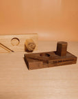 Personalised Wooden Watch Display Stand, Custom Engraved Solid Walnut/ Ash Watches Storage Organiser, Eco Unique Decor Gift for Dad/ Him